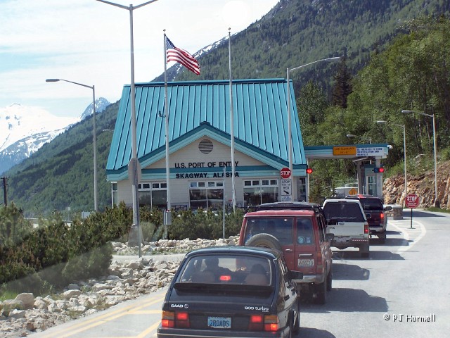 100_1390_AK_SoKlondikeHwy_USCustoms.jpg - Heading to Skagway and crossing back into the USA from Canada. Checking in at customs. ~May 22, 2004, Mile Marker 7, South Klondike Highway - Alaska