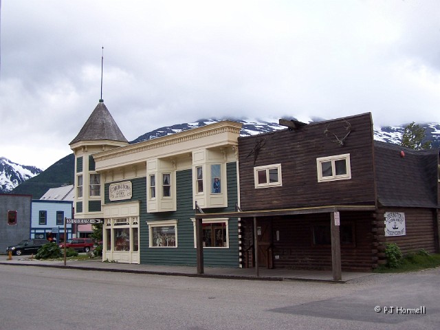 100_1458_AK_Skagway_Downtown.jpg - Downtown Skagway without all the tourists... took this picture early in the morning before the stores opened. ~May 26, 2004 - Skagway, Alaska