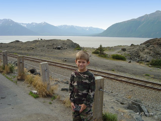 AK_KenaiPeninsula_Morgan.jpg - Morgan After Taking a Picture -  Just posing for Grandma. ~June 27, 2004 - Mile Marker 110, Seward Hwy - Alaska