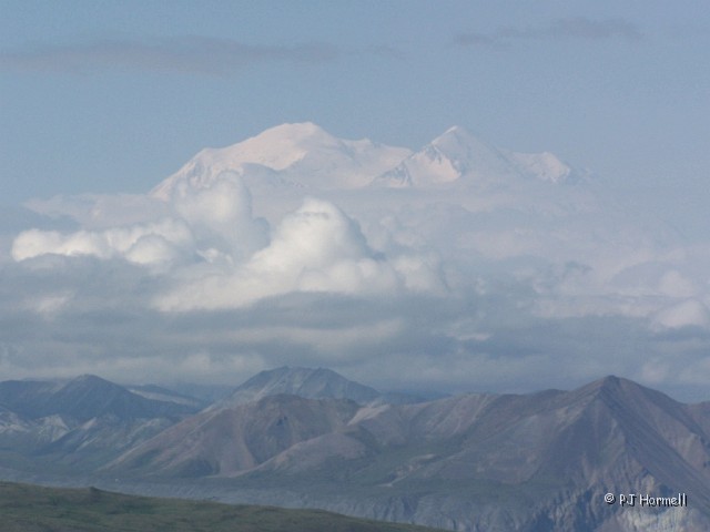 100_3127_AK_DenaliNP_MtMcKinley.jpg - Zoomed in for a closer look. You can see the two peaks of Mount McKinley. ~July 4, 2004, Denali National Park - Alaska