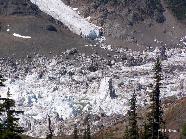 100_3757_AK_Hyder_SalmonGlacier.jpg - Salmon Glacier - Strange ice formations where the glacier is receding.  ~July 31, 2004, Salmon Glacier Road - Hyder, Alaska