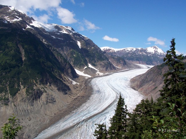 100_3769_AK_Hyder_SalmonGlacier.jpg - Salmon Glacier - Surrounded by blue sky, mountains and silence. ~July 31, 2004, Salmon Glacier Road - Hyder, Alaska