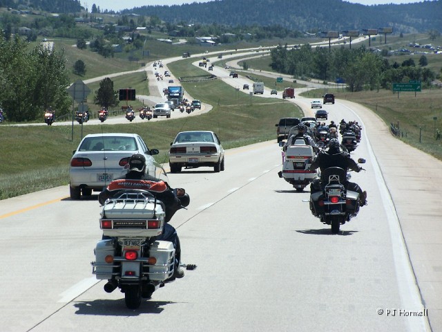 100_4022_SD_Sturgis_MotorcycleRally.jpg - Moving on east now, and we discovered we were in the middle of Sturgis Motorcycle Rally. ~August 11, 2004 - Sturgis, south Dakota