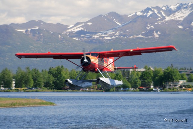 IMG_1327c_AK_Anchorage_Seaplane.jpg - Homes around the lake at Anchorage can be seen in the background. Anchorage, Alaska ~June 4, 2006