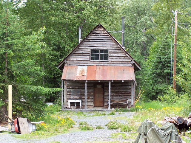 100_0916_AK_Hope_Cabin.jpg - One of the log cabins at Hope-Sunrise Museum. Hope, Alaska ~June 23, 2006