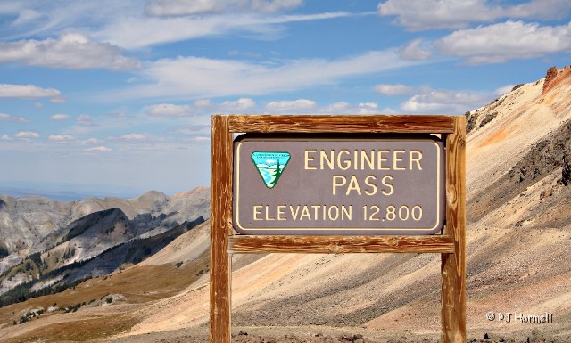 IMG_4674_CO_EngineerPass_Sign.jpg - It was pretty cold and windy up here.  Engineer Pass Road, Silverton, Colorado. ~September 13, 2007