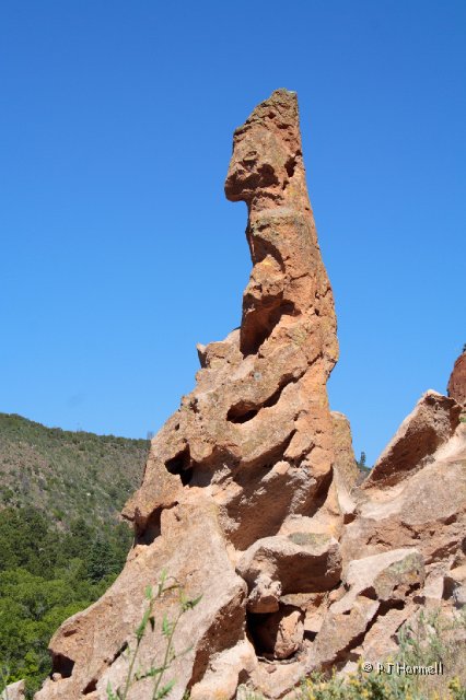 IMG_2901_NM_BandelierNM_Hoodoo.jpg - A stone pillar or hoodoo at Bandelier National Monument, New Mexico.  ~June 1, 2007