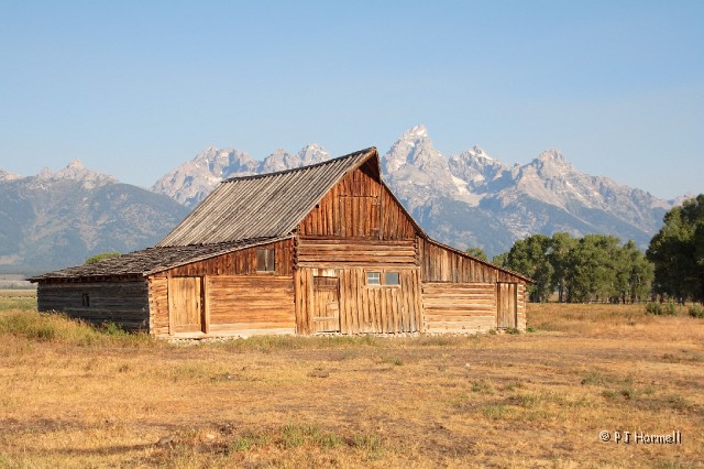 IMG_3353_WY_TetonNP_MormonRow.jpg - One of the barns at Mormon Row with the Tetons in the background.  Teton National Park, Wyoming  ~July 18, 2007