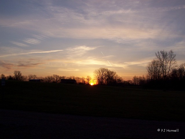100_0860_OH_Brookville_Sunrise.jpg - In Ohio the trees were still mostly bare. At the campground we faced the sunrise and there were a few sunny days where it was really pretty. ~April 16, 2004 - Brookville, Ohio